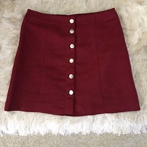 Maroon skirt from H&M